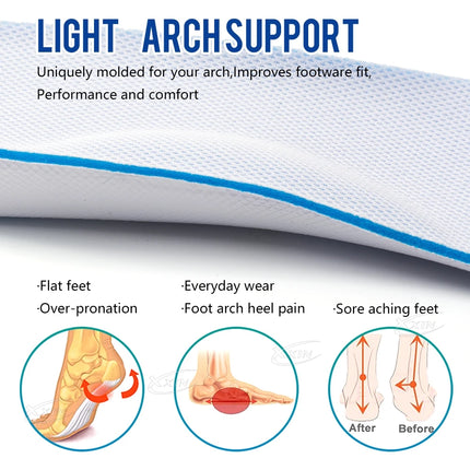 【Xxin】1.5/2.5/3.5cm Height Increase Insoles for Men and Women Memory Foam Arch Support Cushion Shoes Pads Size 35-46