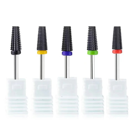 Black Ceramic Nail Drill Bit For Electric Drill Machine 3/32" Shank Milling Cutter Fast Remove Acrylic Or Hard Gel