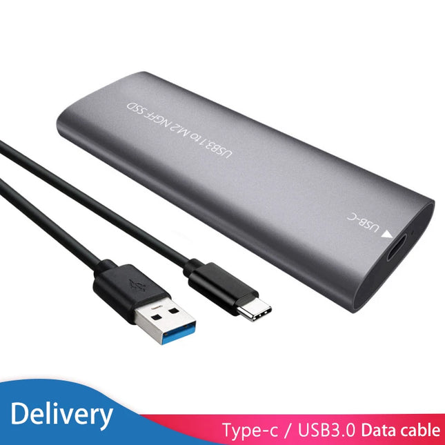 UTHAI M.2 Festplattengehäuse USB3.0 Typ-C auf M.2 NGFF/NVME Solid-State-Laufwerk Gehäuse Metall Externes Tragbares Festplattengehäuse T23