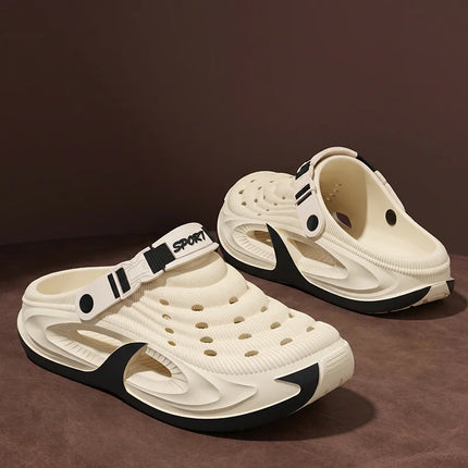 Men's Outdoor Slippers EVA Non-Slip Closed-toe Thick Soft Platform Slide Fashion Comfortable Sandals For Men Summer Home Shoes