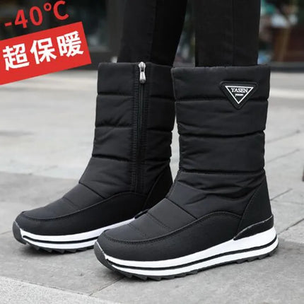Fashion Designer Women Snow Boots Luxury Winter Boots Thick Plush Waterproof Non-slip Female Winter Shoes Warm Fur Botas Mujer