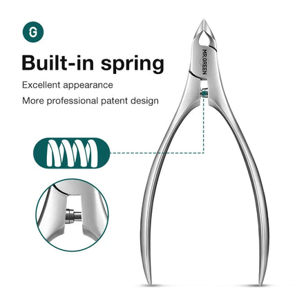 MR.GREEN Cuticle Nippers for Nail Care Professional Stainless Steel Nail Tools