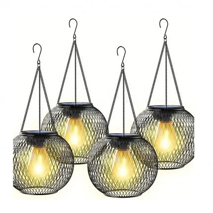 Solar Lantern Outdoor  Upgraded Solar Lights for Exterior Decorative Hanging Lights Waterproof Solar Lanterns