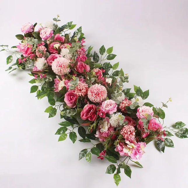 Flower Row Wedding Backdrop - artificial flowers for wedding backdrops (photo 2 of 9)