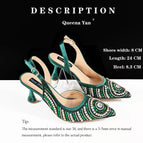 A PAIR SHOES GREEN / 38