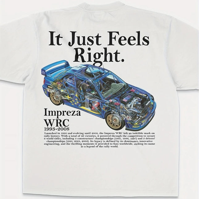Camiseta de coche de carreras japonesa para hombre, logo Formula DRIFT, gráfico WRX STI, diseño J-Spec, camiseta extragrande estilo Y2K para fans del automovilismo