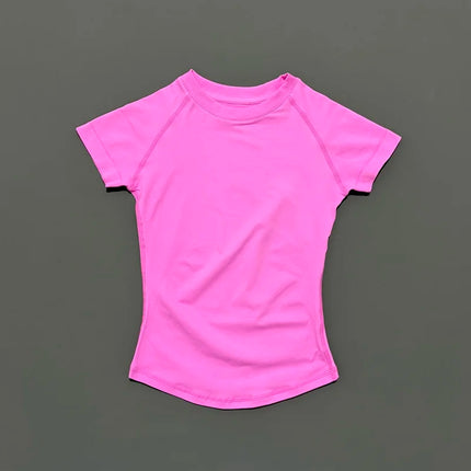 HISTELLO Impact Short Sleeve Yoga Tops Seamless Women Slim Fit High Stretch Gym Fitness Running Workout Sports T Shirt
