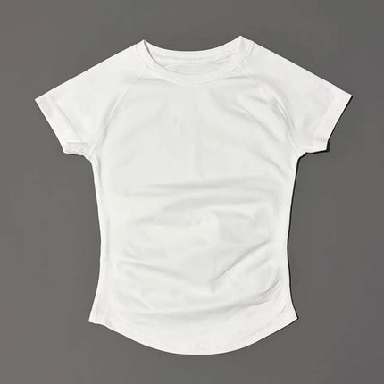 HISTELLO Impact Short Sleeve Yoga Tops Seamless Women Slim Fit High Stretch Gym Fitness Running Workout Sports T Shirt