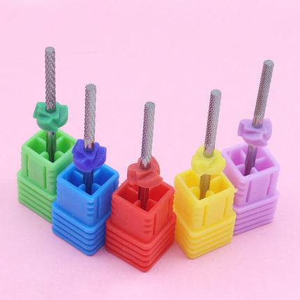 1Pcs Safety Nail Drill Bits,3/32" Tungsten Carbide Cuticle Drill Bits,Two Way Rotate For Nail Bed File Dead Skin Nail Prepare Cl