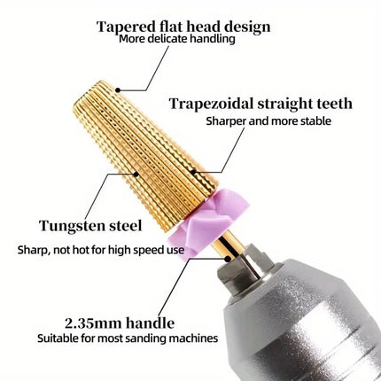 5in1 2XF Tungsten Steel Nail Drill Bits，Multi-Functional Carbide With High Hardness For Long-Term Gel Rem
