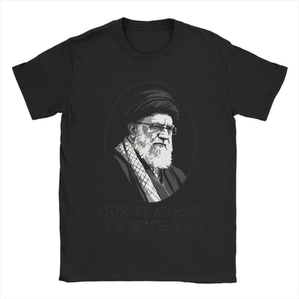 Graphic Printing We Love You Ayatollah RIP 1939-2026 IRAN Ali Khamenei  T Shirt For Unisex  Cotton Tee Shirt Short Sleeve Tops