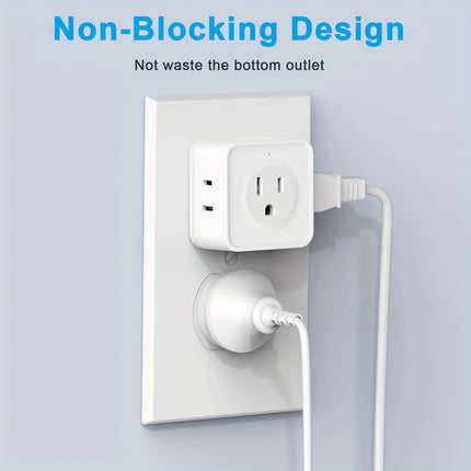 5 Way Multi Plug Outlet Extender, Wall Outlet Expander, Small Electrical Outlet Splitter for Travel, Home, Office - product i