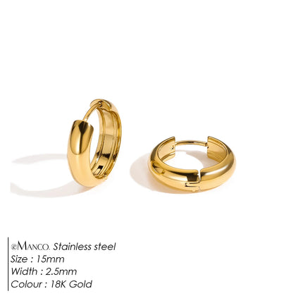 EManco Stainless Steel Ear Hoop Earrings Women Earrings Men Punk Hiphop Gift Fashion Jewelry Piercing Accessories