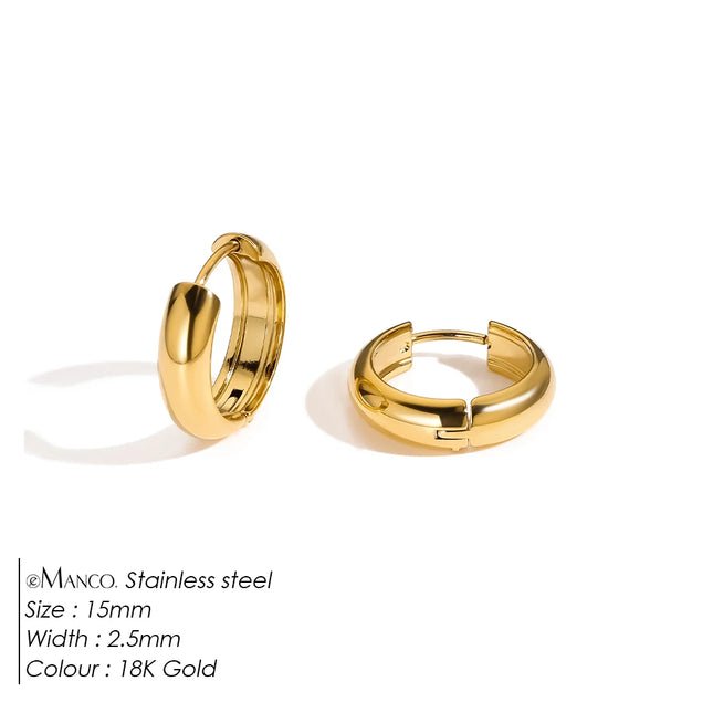 EManco Stainless Steel Ear Hoop Earrings Women Earrings Men Punk Hiphop Gift Fashion Jewelry Piercing - product image 7