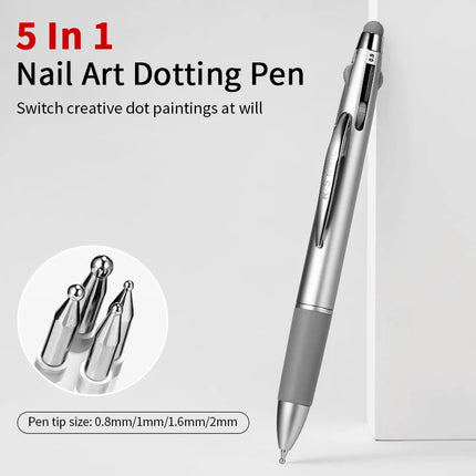 RSNAIL 1/2PCS Wooden Double Head Nail Art Brush Silicone Carving Pen Nail Supplies Carving Flower Painting Pen for Nail Art Tool