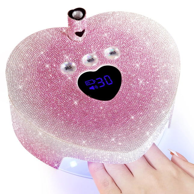 2-in-1 Wiederaufladbare UV-LED-Nageltrocknerlampe mit Handheld Mini UV-Licht, Professionelle Kabellose Lampe für Zuhause und Salon