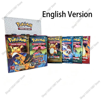 360pcs Pokemon Cards Evolutions Battle Style Booster Box Trading Card Game TCG Children Collectible Pokemon Cards Toy