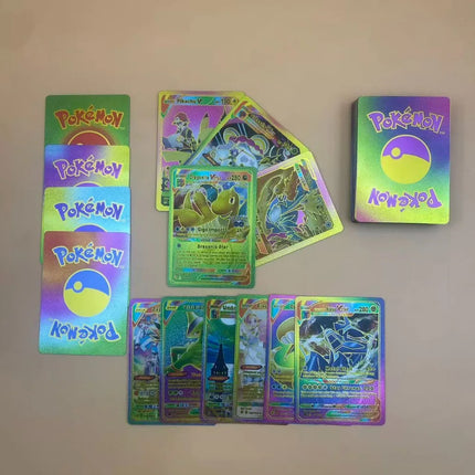 New 55pcs/box Pokémon Vstar Vmax GX English Colorful Cool Cards Rare Collection Battle Trainer Card Children Toys Gifts