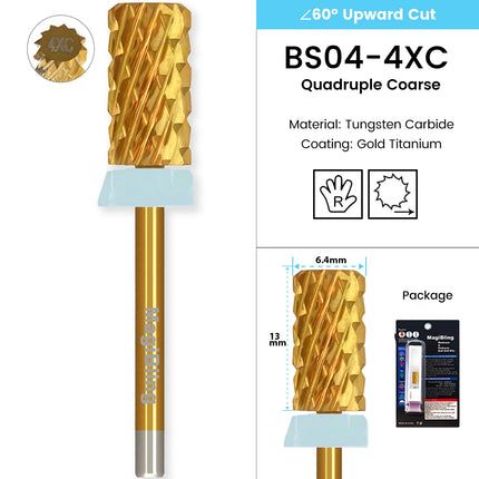 MagiBling Professional Nail Drill Bits Super Cut Carbide Nails Bit Cutter for Hard Acrylic Gel Removal Manicure Tools 3/32''