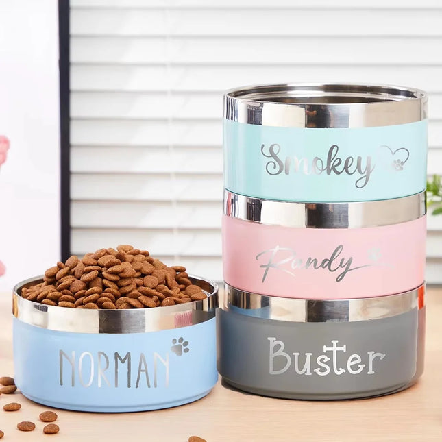 Custom Stainless Steel Double Vacuum Pet Bowl, Large Capacity Food Water Feeder For Dogs Cats, Puppy - product image 2