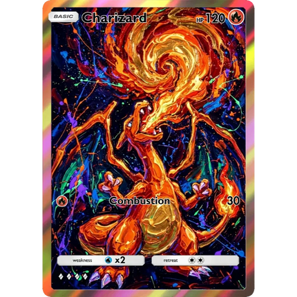 Pokemon Cards Charizard PTCG Holographic Rare Collection Cards Mewtwo Creativity Game Anime Shining Mewtwo Pokemon Cards Gift