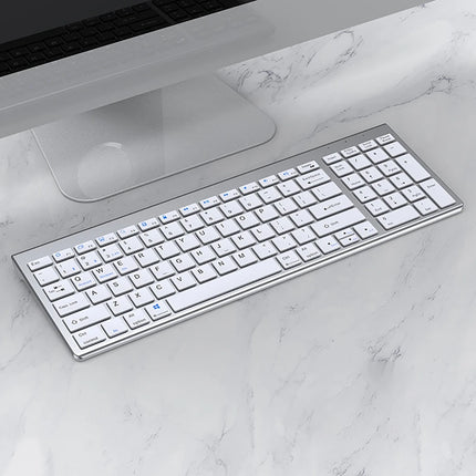 2.4G Wireless & Bluetooth Keyboard Mouse Set Rechargeable Ultra-thin Computer Office Gaming Silent Slim Keyboard - product im