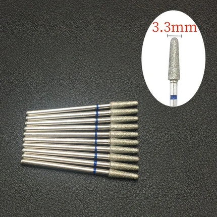 10 Piece Nail Milling Cutter Set Diamond Electric Nail Enhancement Drill Nail Drill Corner Cleaning Drill Burr Accessories Tool