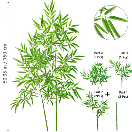 Artificial Green Bamboo Leaf Branches - image 19