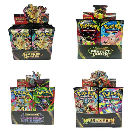 4/36 Packs English Pokémon TCG: Mega Evolution Perfect order Phantasmal Flames Ascended Heroes Booster Box Pokemon card