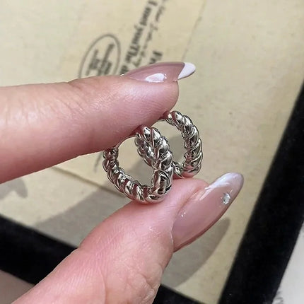 VENTFILLE 925 Sterling Silver Geometry Hoop Earring for Women Minimalism Classic Office Versatile Fashion Jewelry Gift Dropship