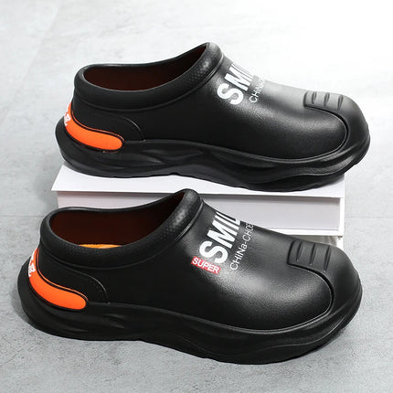 Men Kitchen Shoes Professional Chef Clogs Oil-Proof Doctor Shoes High Quality Garden Clogs Waterproof Plus Size for Pet Workers