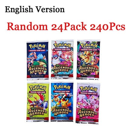 360Pcs Pokemon MEGA EVOLUTION Ascended Heroes TCG Expansion Booster Box Trade Card 36 Pack Box English Version