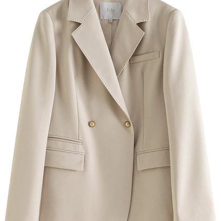 FSLE Women Blazer Temperament Suit Jacket for Office Lady Sets Formal Female Blazer Vest Skirt 24FS11075