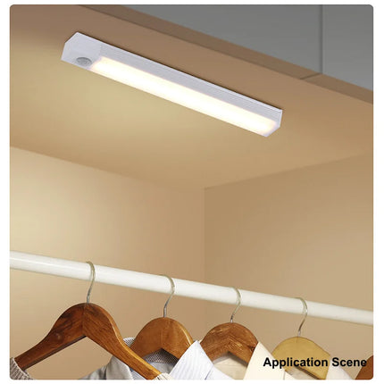 Wireless USB Rechargeable Motion Sensor LED Bar Light Induction Night Light Portable Cordless Magnetic Cabinet - product imag
