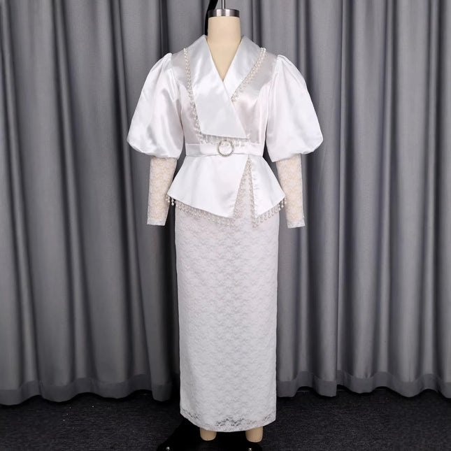 Langes Kleid Damen Abendkleider Spitze Sexy Vestidos Y2k Streetwear Puffärmel Hüftwickel Elegant Quaste Party Nacht Arbeit 2026