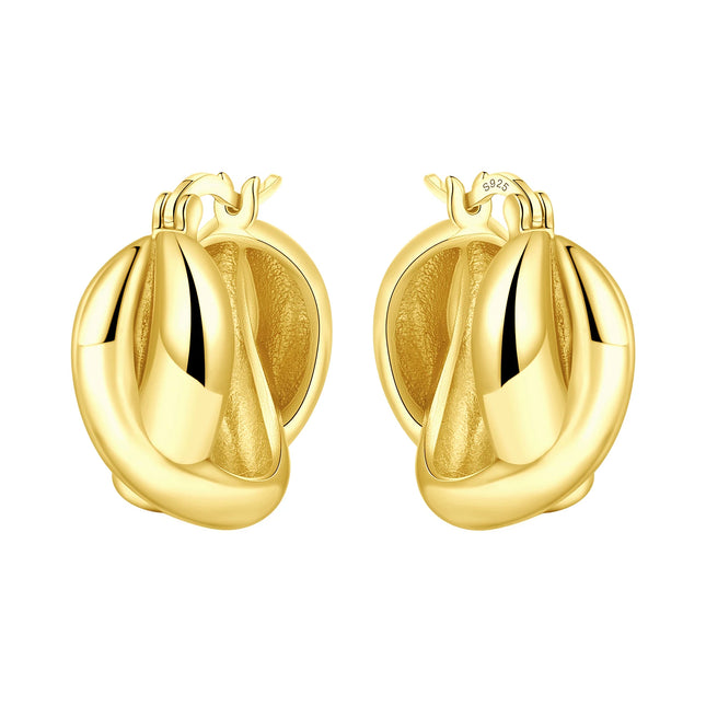 Original 2026 S925 Sterling Silver Zircon 18K Gold Lining Vintage Hoop Earrings for Women Birthday Party - product image 49