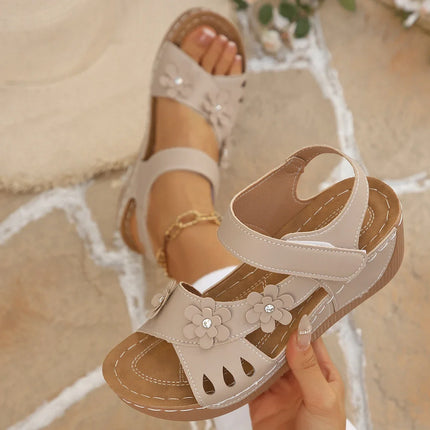 Hot Selling Summer Women Wedge Shoes Orthopedic Sandals Ladies Shoes Comfort Sandalias Mujer Plus Size Lightweight Beach Sandals