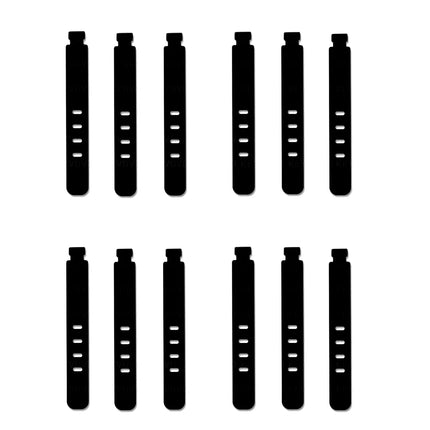 20/12/4PCS Cable Ties Cord Organizer Management Silicone Wire Holder Straps Zip Clips Reusable Tie Wraps Keeperwinder Rubber