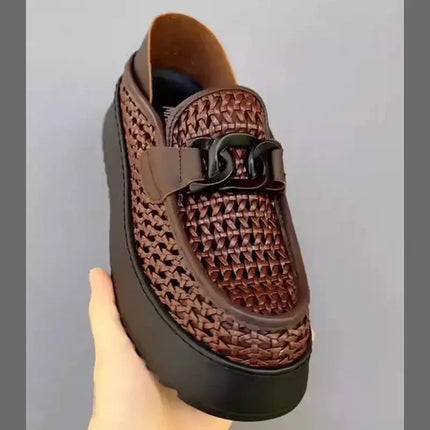 Luxurious Leather Low-Top Casual Shoes Breathable Work Business Men's Footwear Summer New Style Wear-Resistant Synthetic Upgrade