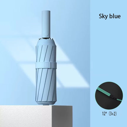 60Bones Super Windproof Umbrella All Weather Umbrellas Large Size Men Automatic Business Umbrella UV Protection Women Sunshade