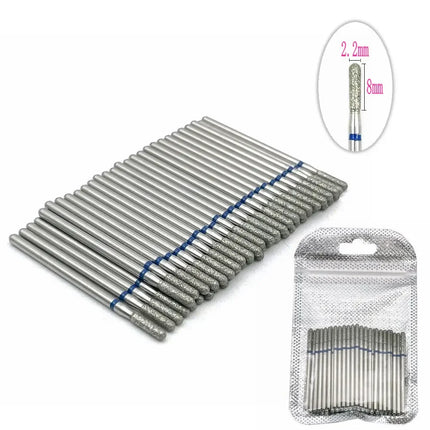 50pcs Diamond Nail Drill Cuticle Clean Bit Set Manicure Electric Cutter Bits Accessories Dead Skin Remove Tool