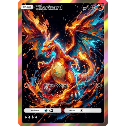 Pokemon Cards Charizard PTCG Holographic Rare Collection Cards Mewtwo Creativity Game Anime Shining Mewtwo Pokemon Cards Gift