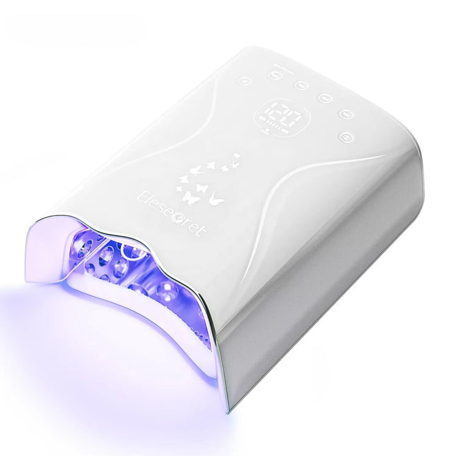 Equipo de uñas con etiqueta personalizada, secador de uñas recargable de 115 W, lámpara de uñas profesional UV LED de 45 perlas para salón