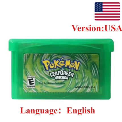 GBA Game Pokemon Series 32 Bit Video Game Cartridge Console Card Pokemon Emerald Ruby FireRed LeafGreen Sapphire Multi-language