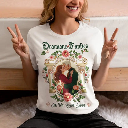 Dramione Fanfics Are My Roman Empire Cotton T-Shirt Booktok Era Manacled Fans Fanfiction Reader Book Lover Gift Bookish Shirt