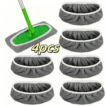 4 Reusable Mop Pads with High Water Absorption and Ultra-fine Fiber Cleaning Pads That Can Firmly Adhere To Most - product im