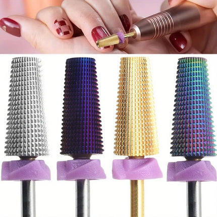 5in1 2XF Tungsten Steel Nail Drill Bits，Multi-Functional Carbide With High Hardness For Long-Term Gel Rem