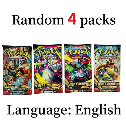 4/36 Packs English Pokémon TCG: Mega Evolution Perfect order Phantasmal Flames Ascended Heroes Booster Box Pokemon card