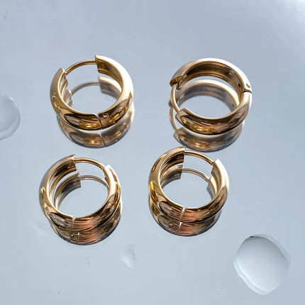EManco Stainless Steel Ear Hoop Earrings Women Earrings Men Punk Hiphop Gift Fashion Jewelry Piercing Accessories