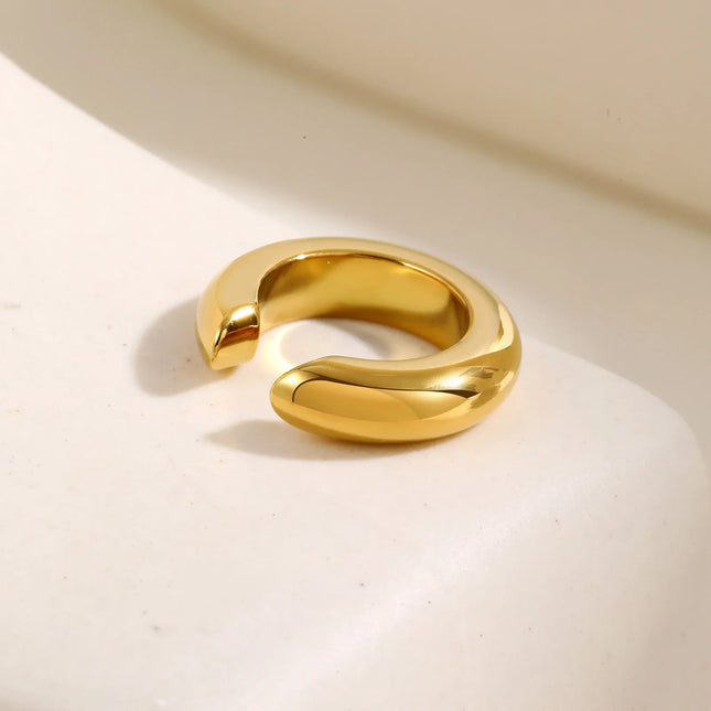 Statement Hollow Ear Bone Clamp for Women Girls, Gold Color Stainless Steel Fake Piercing C-shaped Ear - product image 15